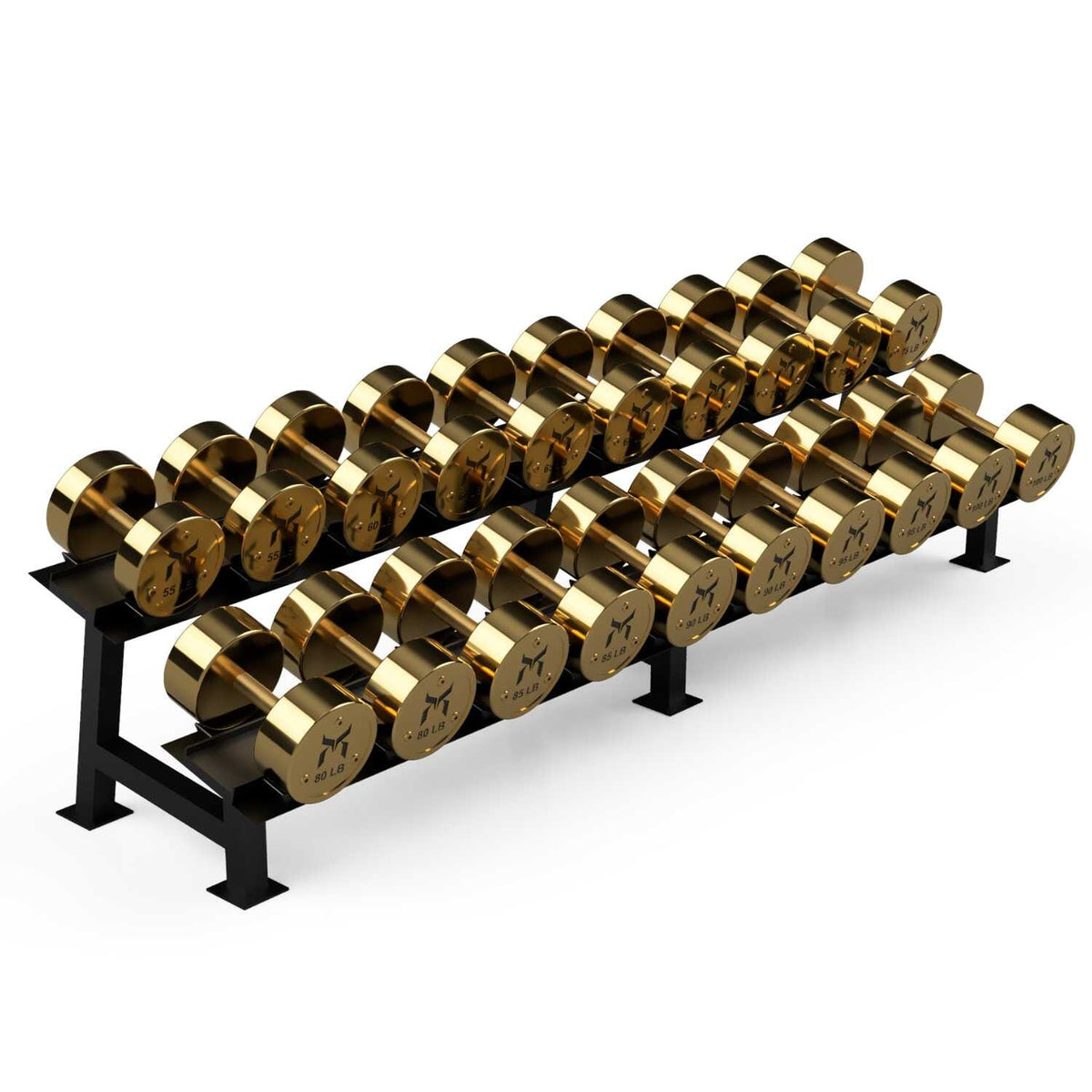 Calibrated Gold Dumbbells (LBS)– Kensui