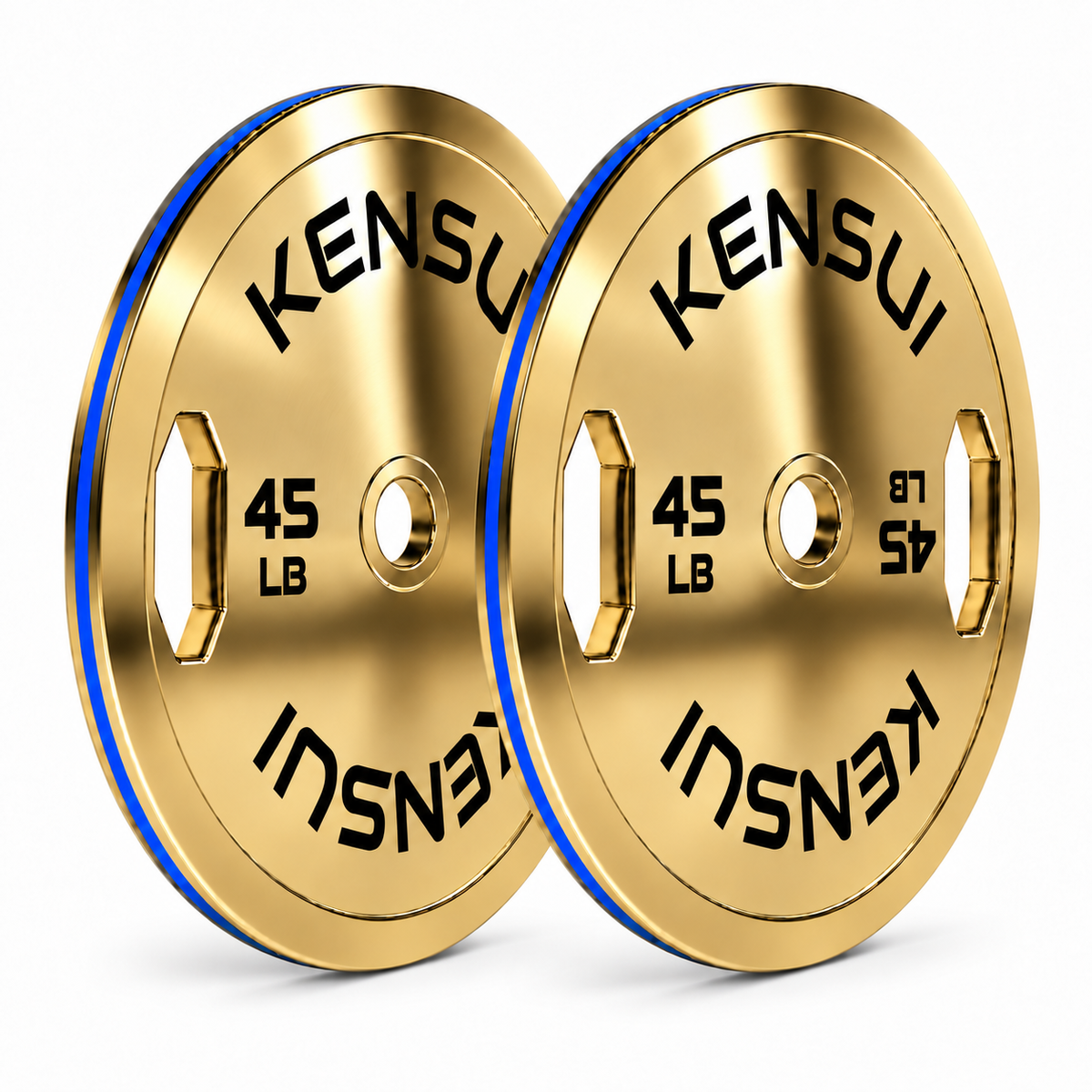 Polished face of Gold calibrated grip plates