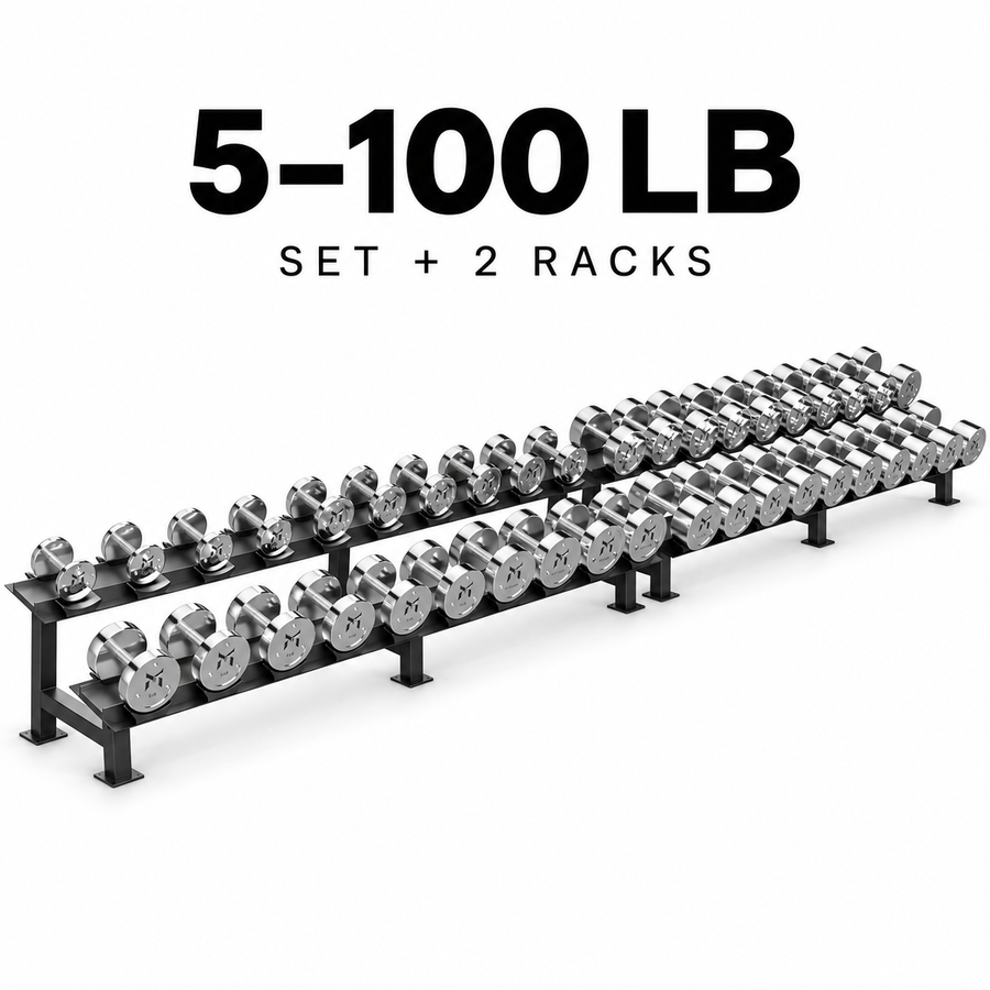 5-100lb Set + 2 Gestelle