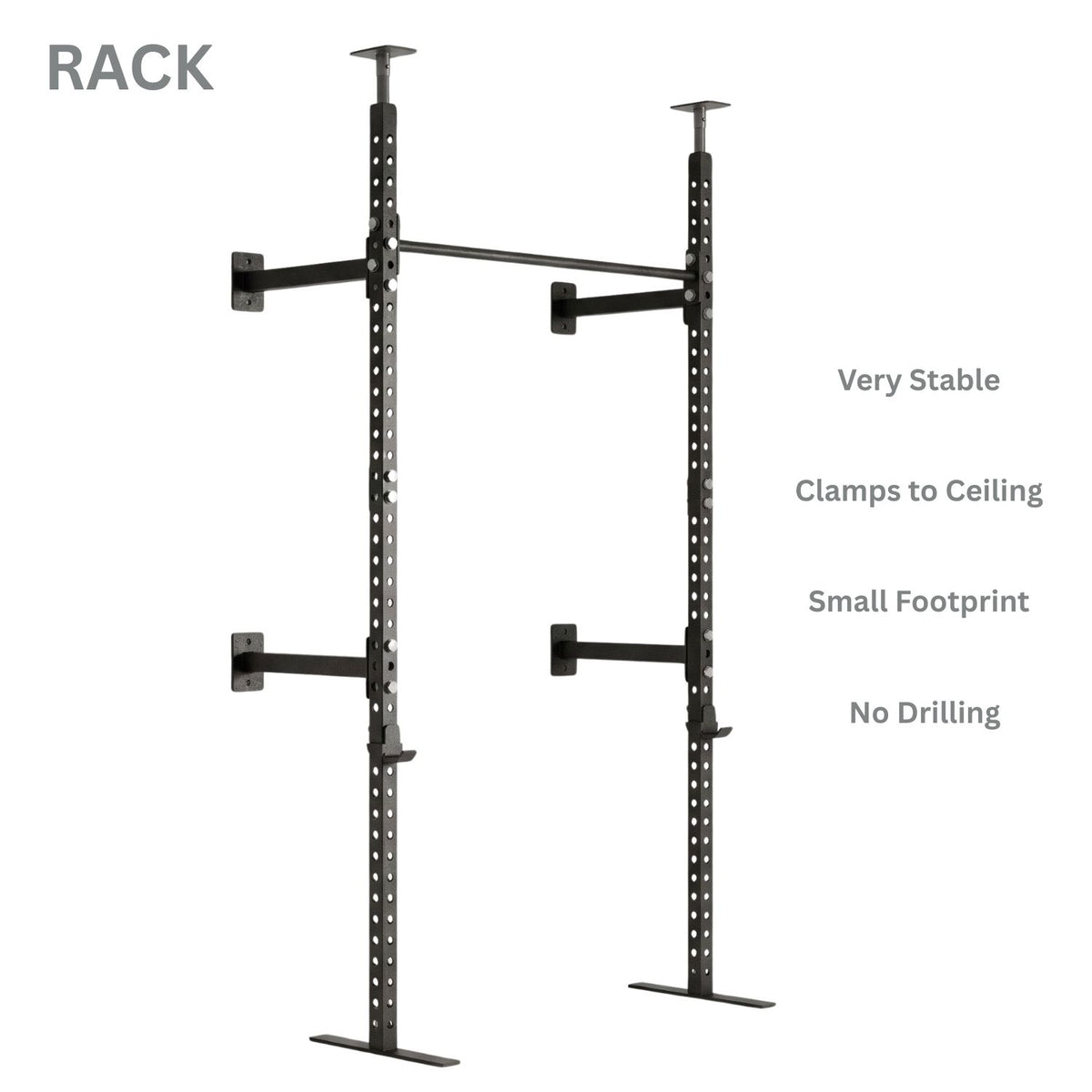 Torii™ No-Drill Pull-Up Bar Power Rack | Fits 7ft–10ft Ceilings