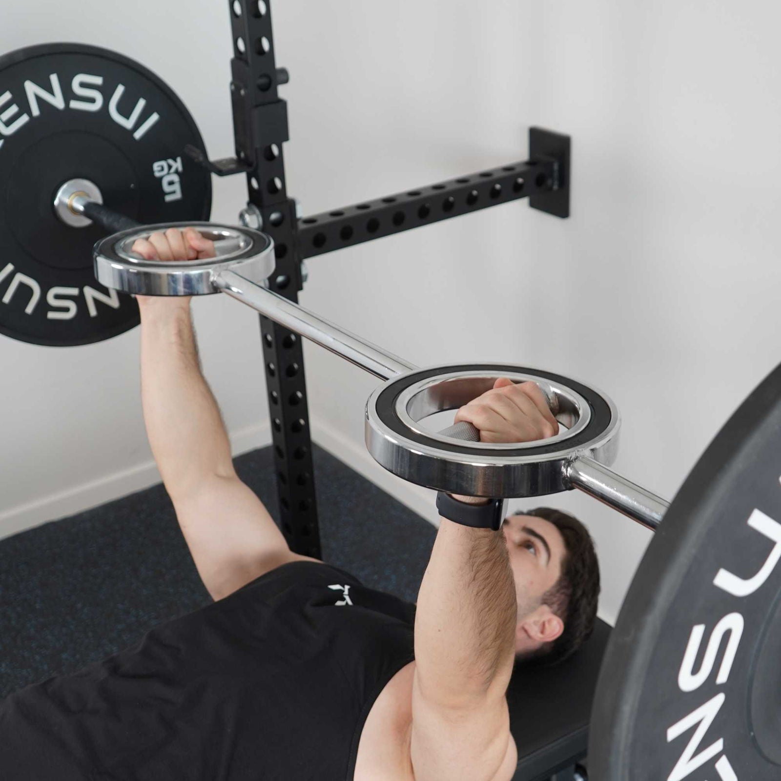 Okinawa rotating handles during a bench press