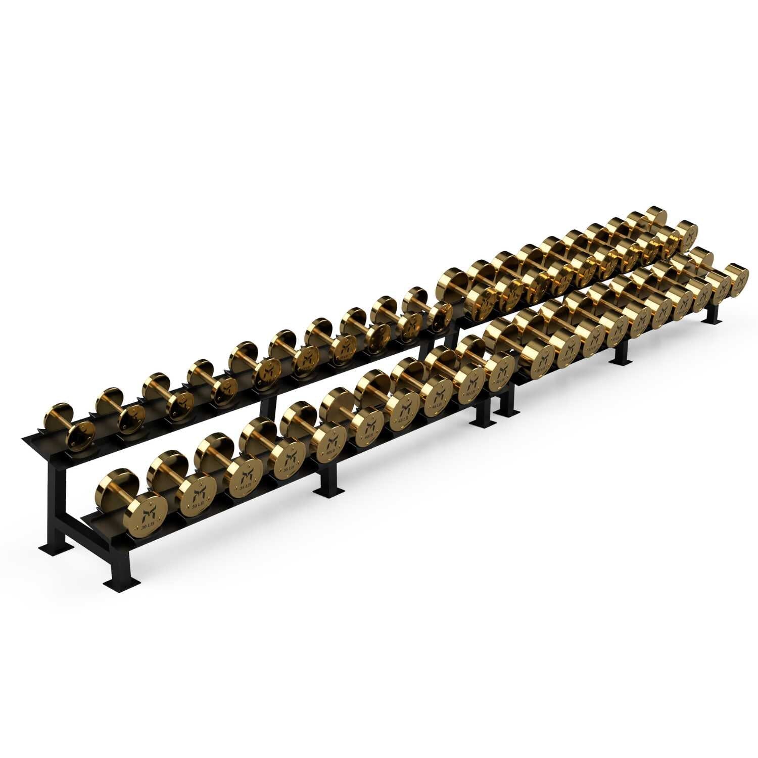 Calibrated Gold Dumbbells (LBS)– Kensui
