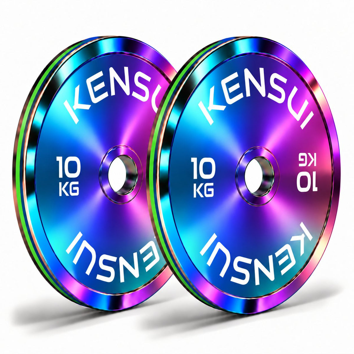 Kensui CHROMAFORGE 10 kg calibrated Neo Chrome weight plate pair
