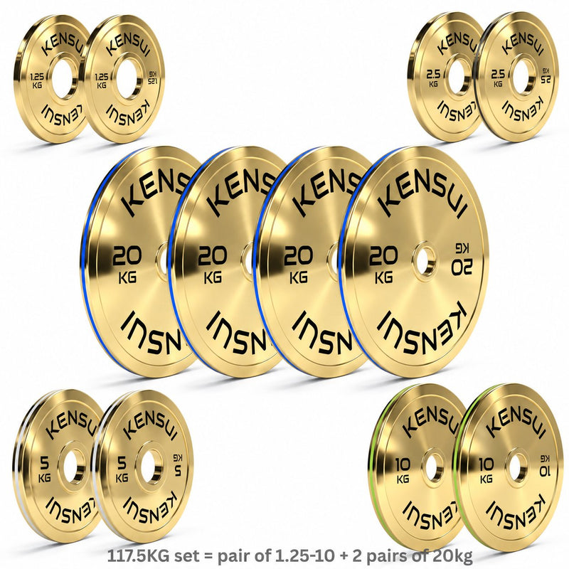 Kensui 117.5 kg calibrated gold plate set