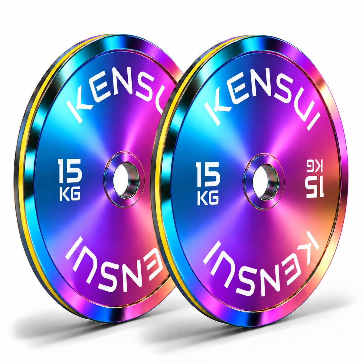 Kensui CHROMAFORGE 15 kg calibrated Neo Chrome weight plate pair
