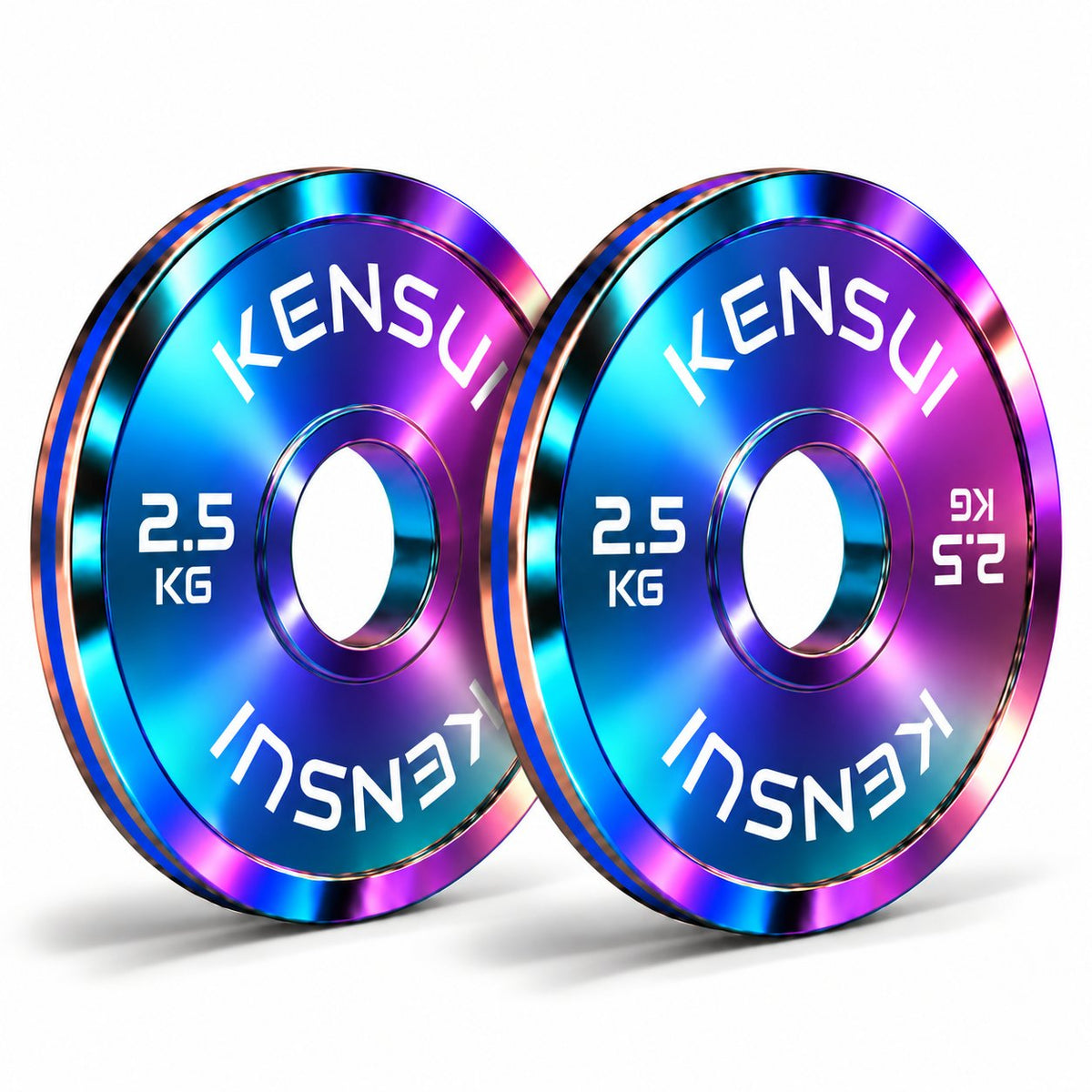 Kensui CHROMAFORGE 2.5 kg calibrated Neo Chrome weight plate pair
