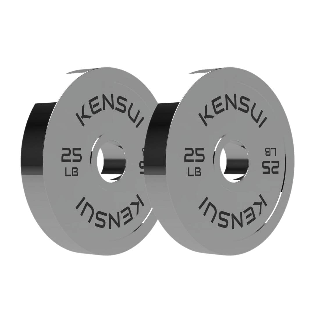 バーサプレート™ コンパクトオリンピック用重り | 230mm クローム– Kensui
