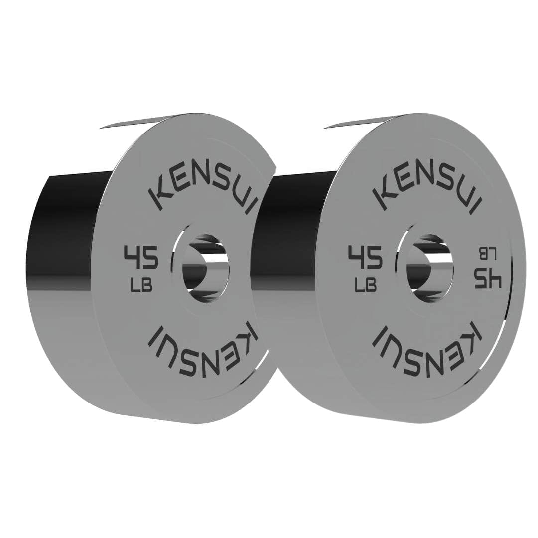 バーサプレート™ コンパクトオリンピック用重り | 230mm クローム– Kensui