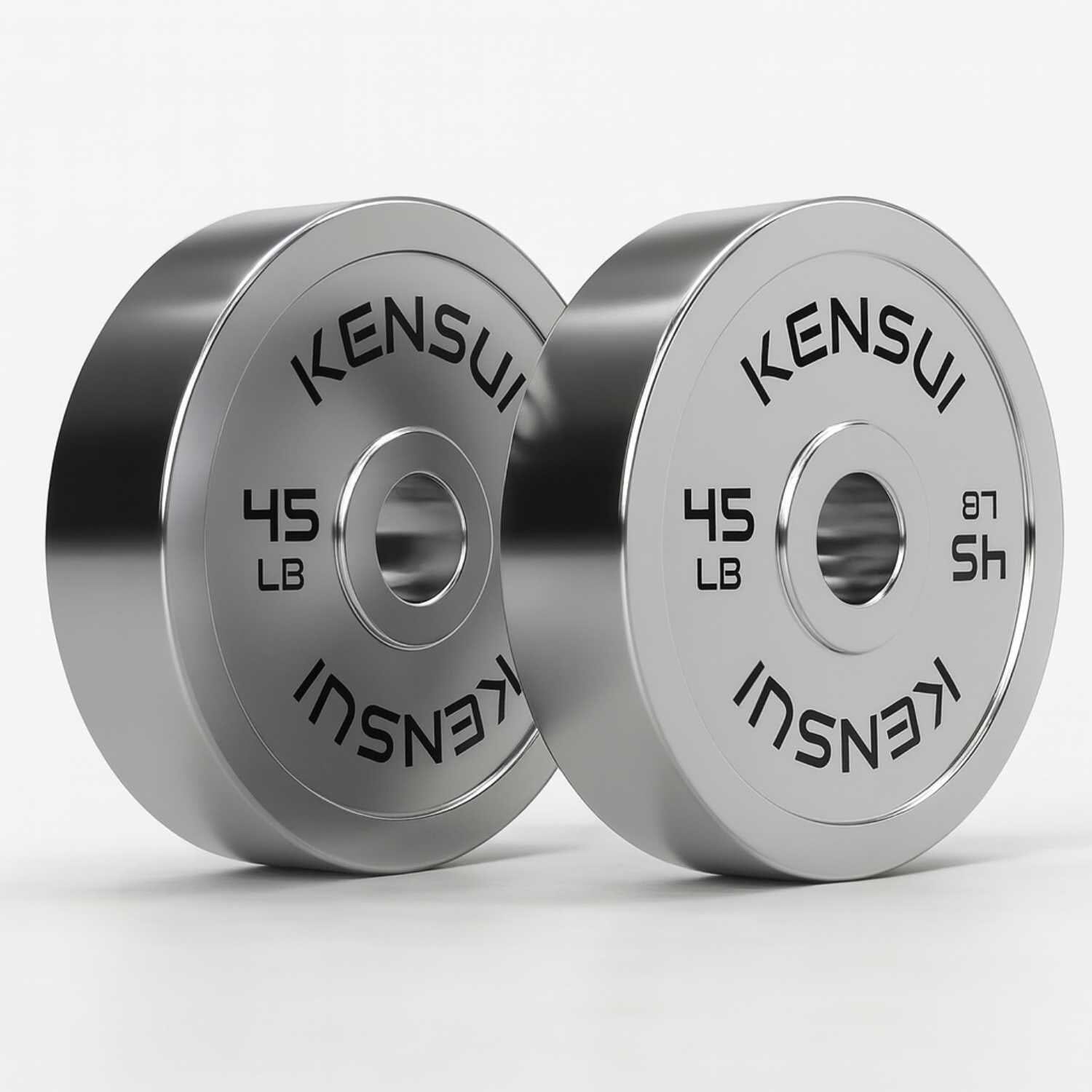 バーサプレート™ コンパクトオリンピック用重り | 230mm クローム– Kensui