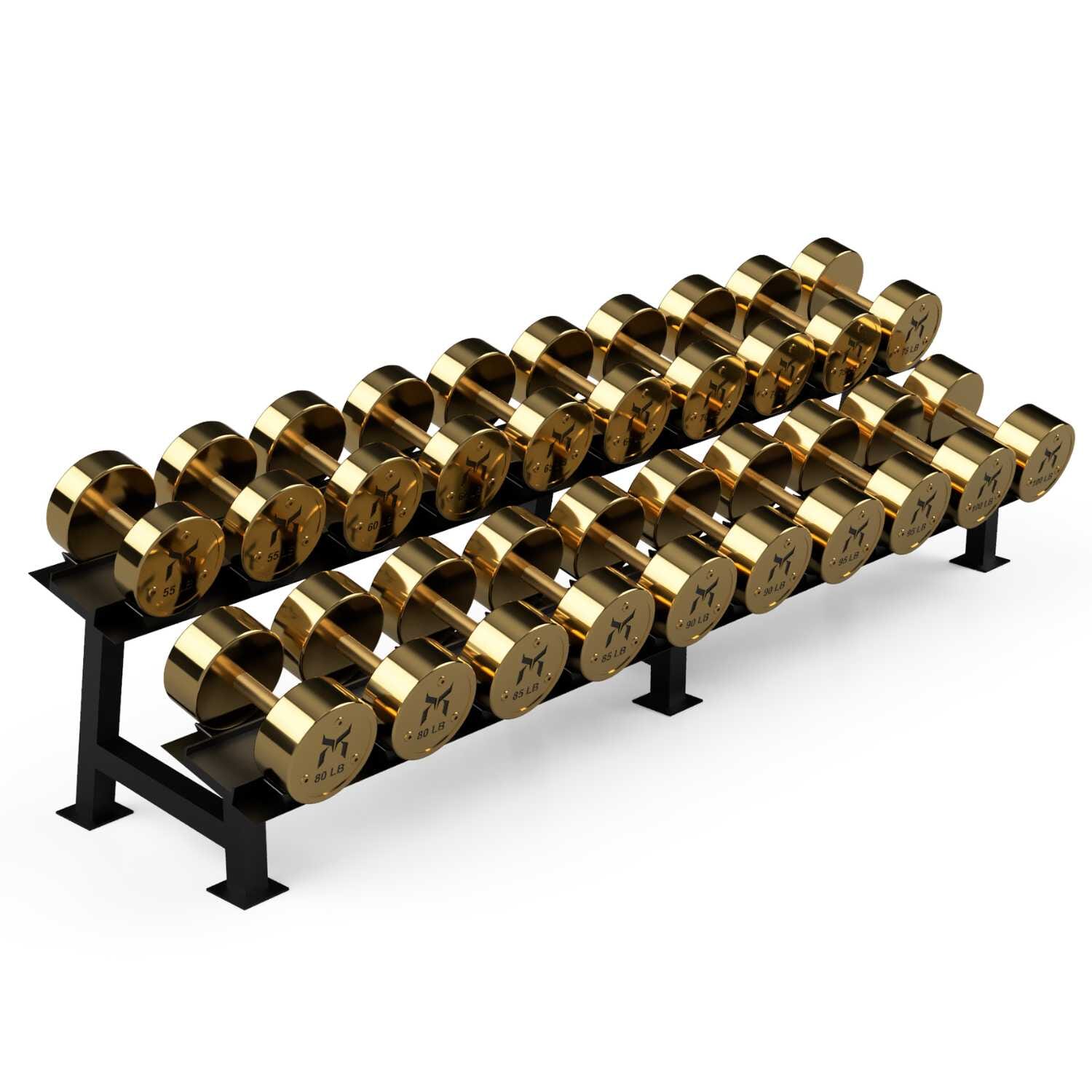 Calibrated Gold Dumbbells (LBS)– Kensui
