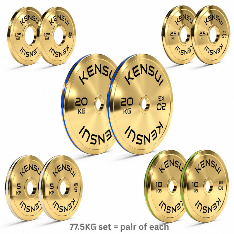 Kensui 77.5 kg calibrated gold plate set