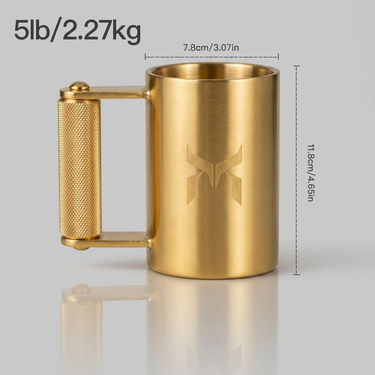 Taza ponderada de acero inoxidable (5 lb)