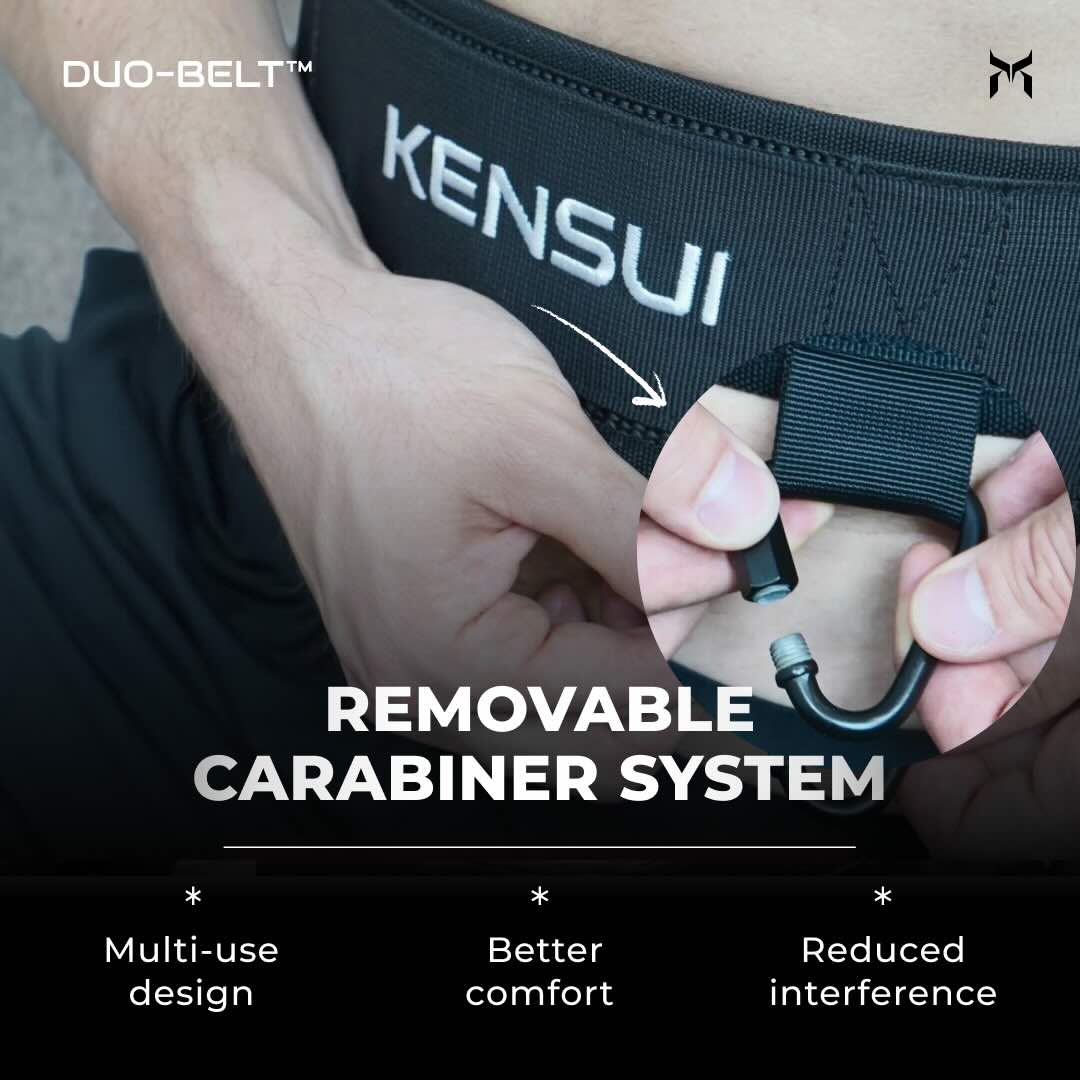 Duo-Belt™ 2-in-1 Dip Belt & Lifting Belt | One Size– Kensui Duo-Belt™ 2-in-1 Dip Belt & Lifting Belt | One Size– Kensui