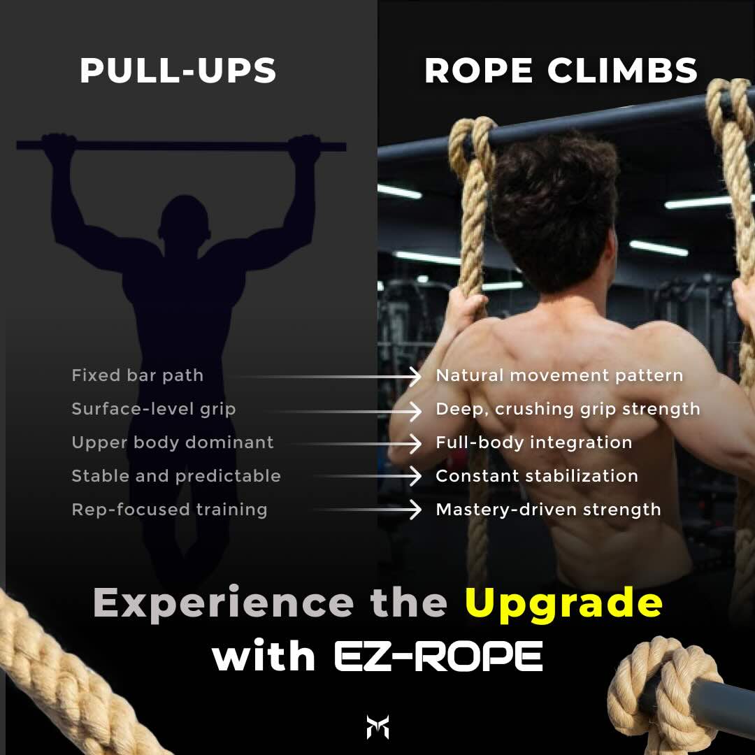 EZ-ROPE™ Pull-Up Bar Rope Attachment for Grip Training– Kensui