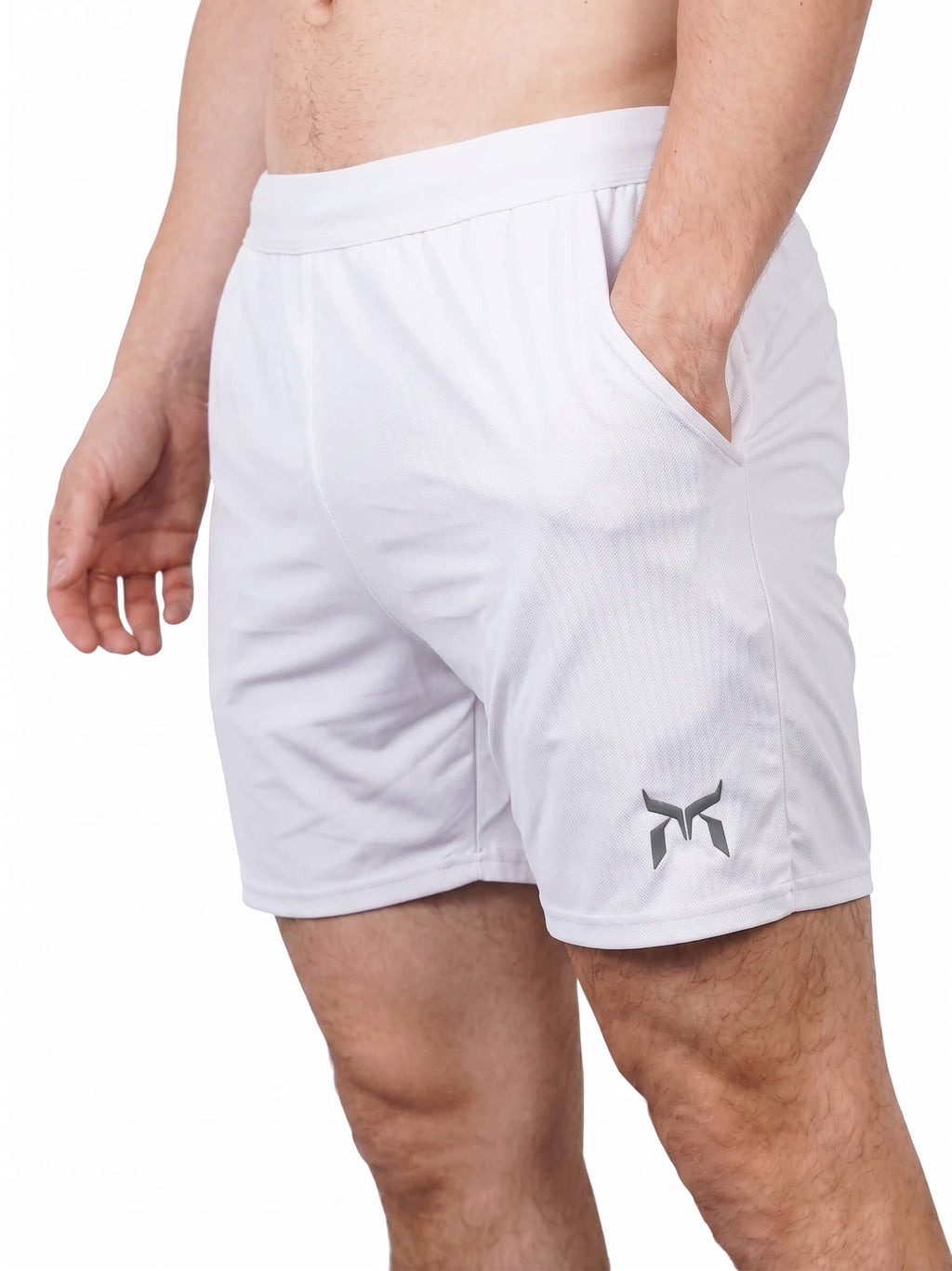 Men’s Classic Shorts in White, front view