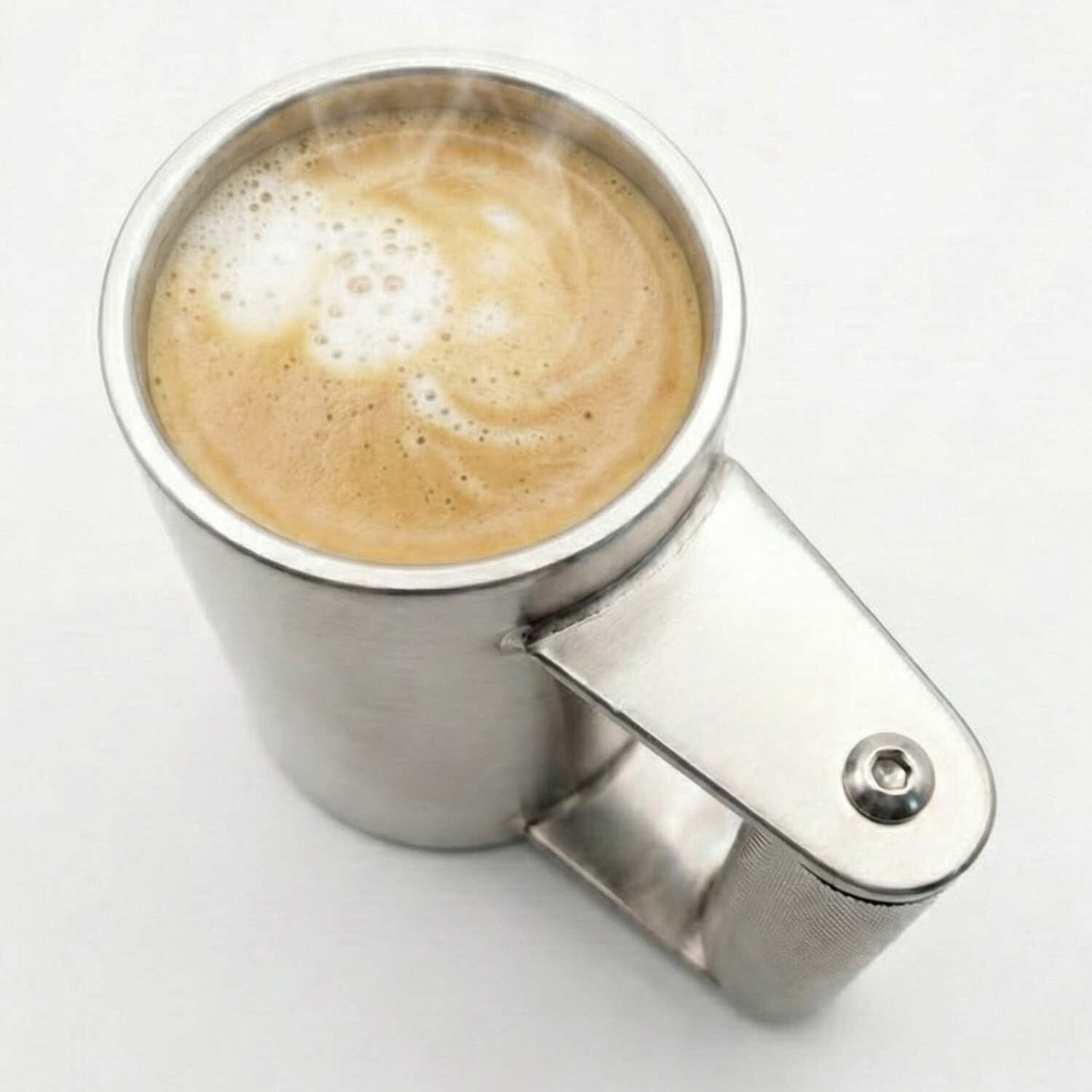 Stainless Steel Weighted Mug (5lb) - Enhance Your Grip Training