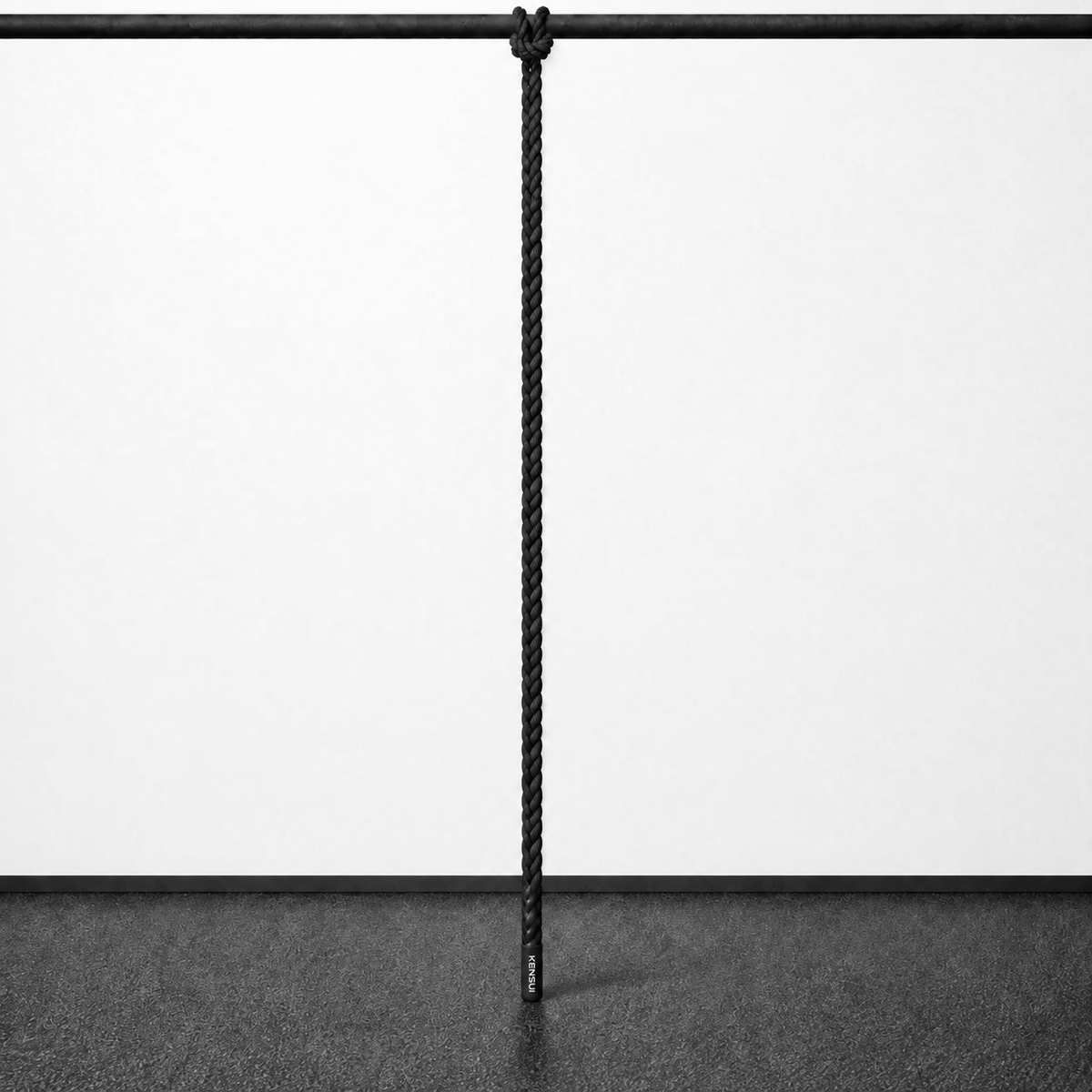 Kensui EZ-ROPE — 38mm (1.5") / 200cm (80") / Black Dacron, with white KENSUI logo