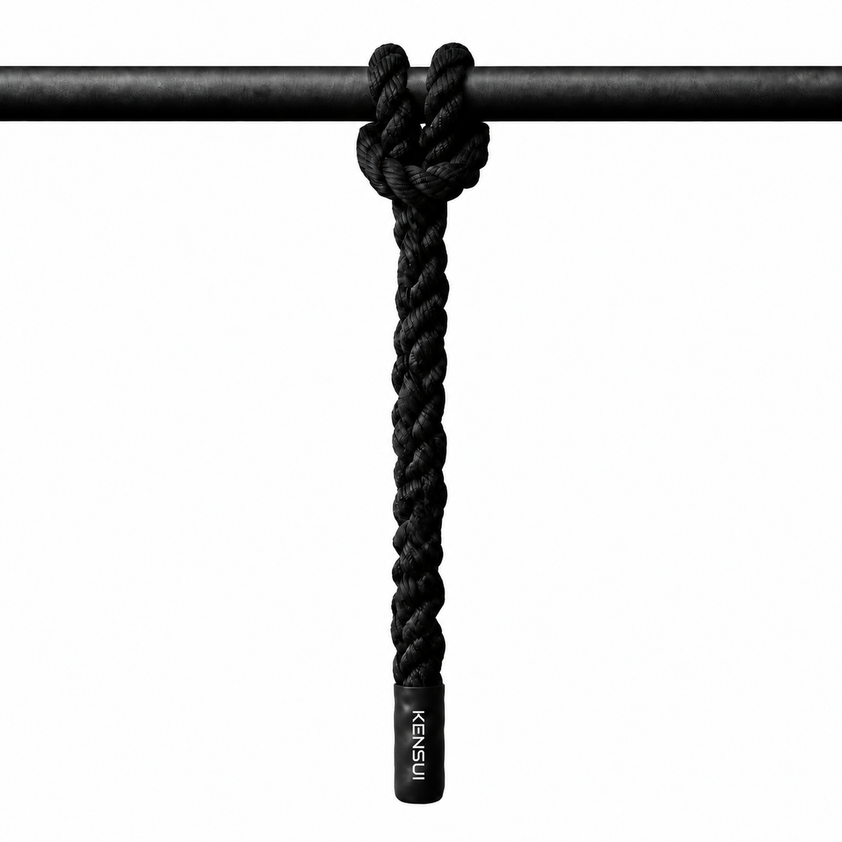 Kensui EZ-ROPE — 38mm (1.5") / 50cm (20") / Black Dacron, with white KENSUI logo