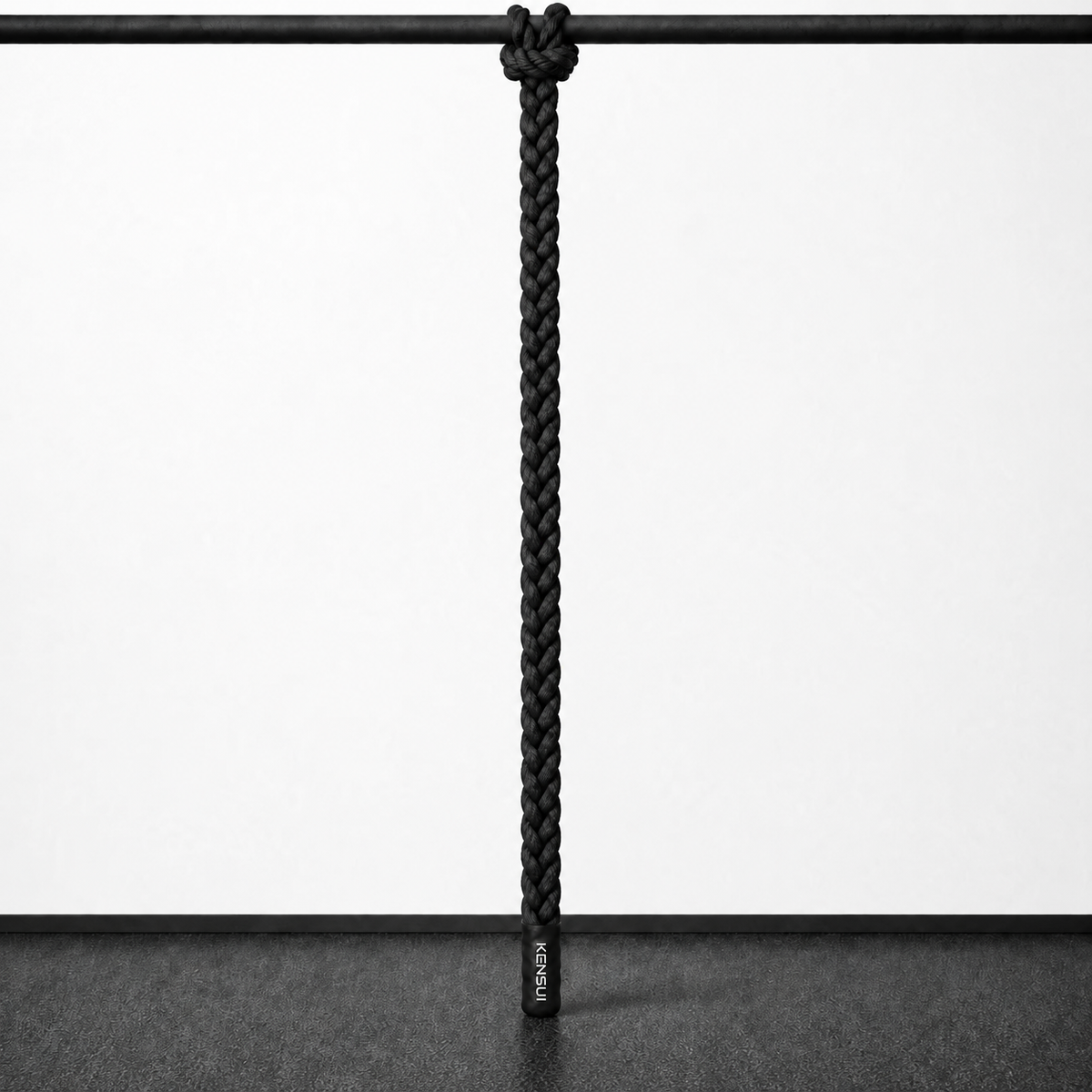 Kensui EZ-ROPE — 50mm (2") / 200cm (80") / Black Dacron, with white KENSUI logo