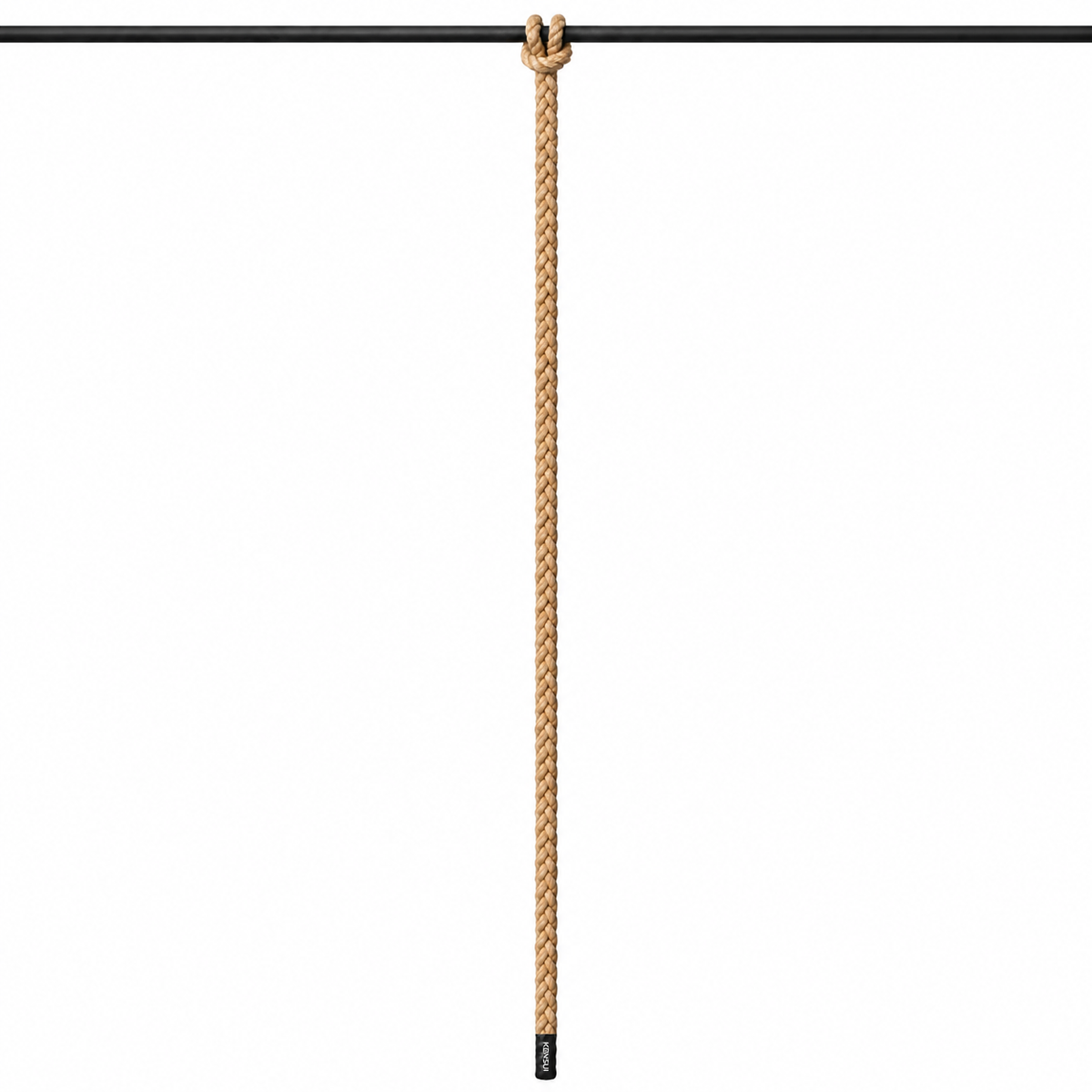 Kensui EZ-ROPE — 50mm (2") / 200cm (80") / Natural Jute, with white KENSUI logo