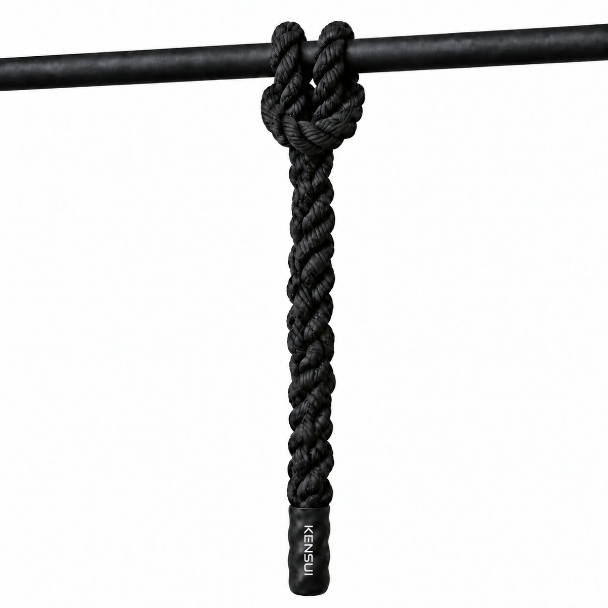 Kensui EZ-ROPE — 50mm (2") / 50cm (20") / Black Dacron, with white KENSUI logo