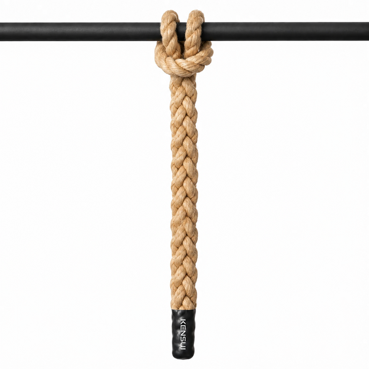 Kensui EZ-ROPE — 50mm (2") / 50cm (20") / Natural Jute, with white KENSUI logo