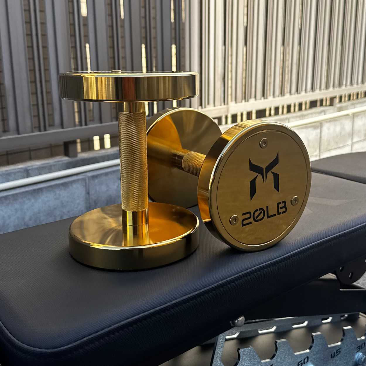 Calibrated Gold Dumbbells (LBS)– Kensui