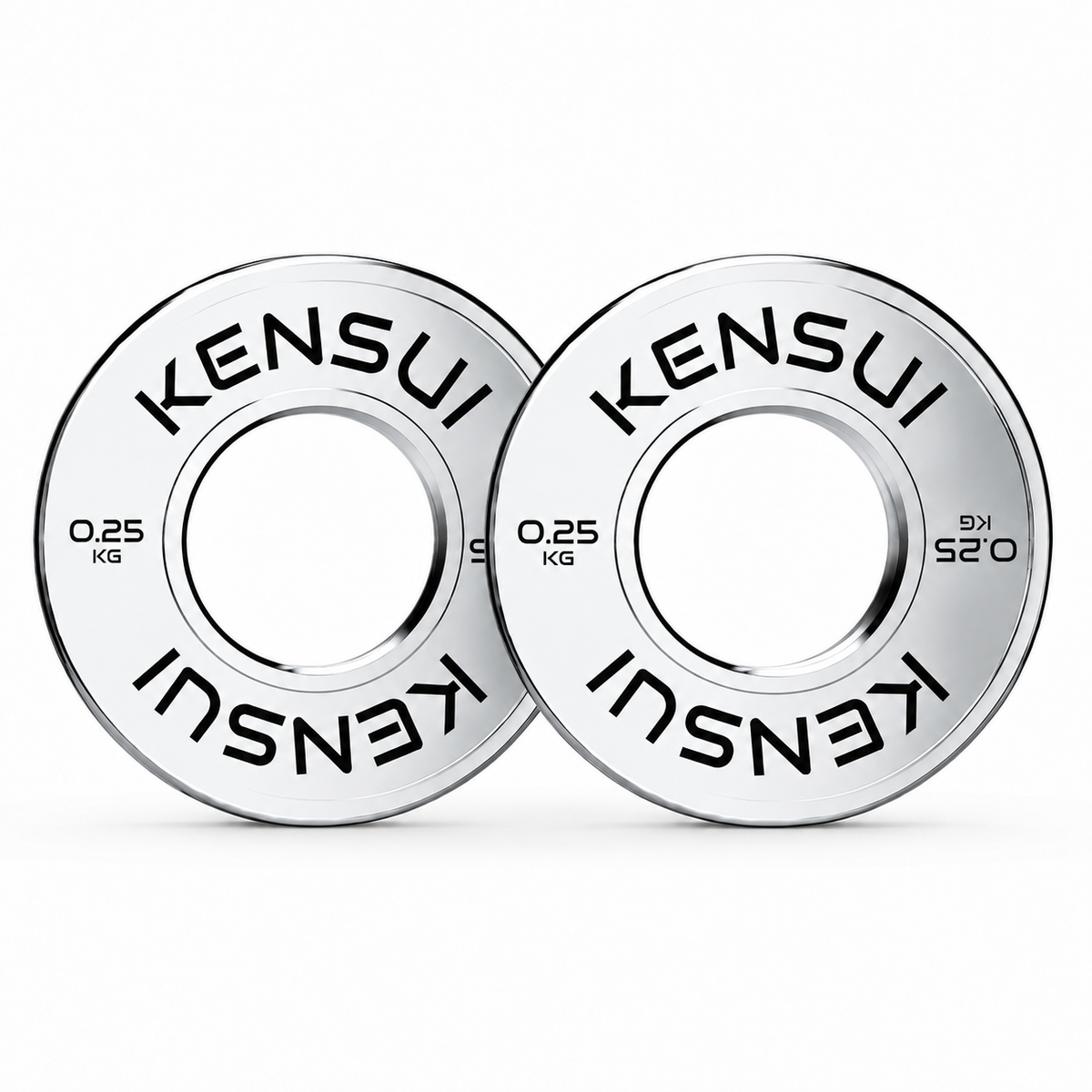 Kensui glossy chrome microloading plates – 0.25 kg pair