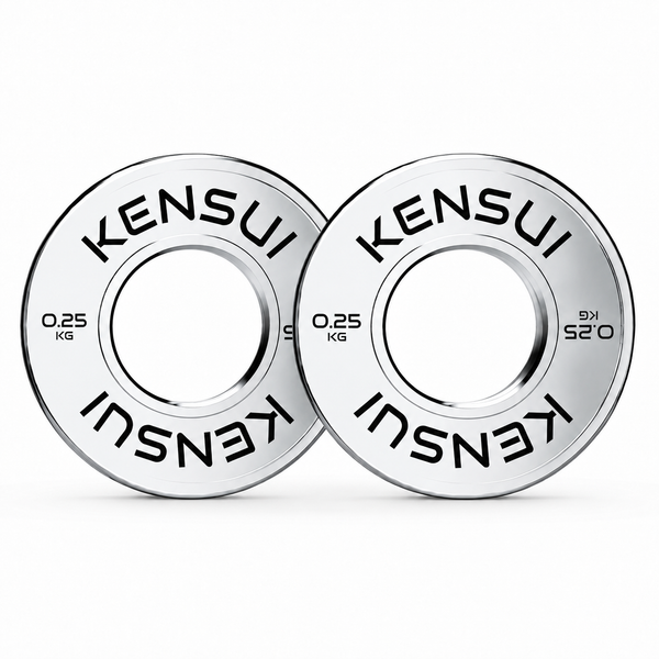 Kensui glossy chrome microloading plates – 0.25 kg pair
