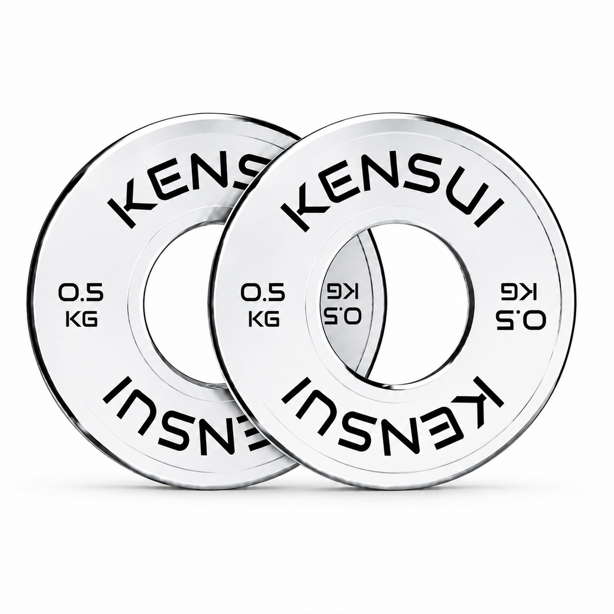 Kensui glossy chrome microloading plates – 0.5 kg pair
