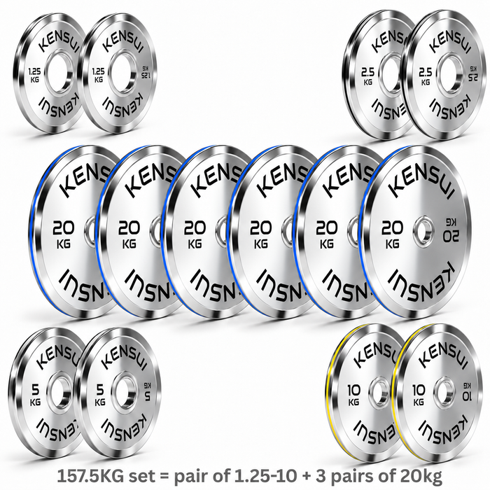 Kensui 157.5 kg calibrated chrome plate set