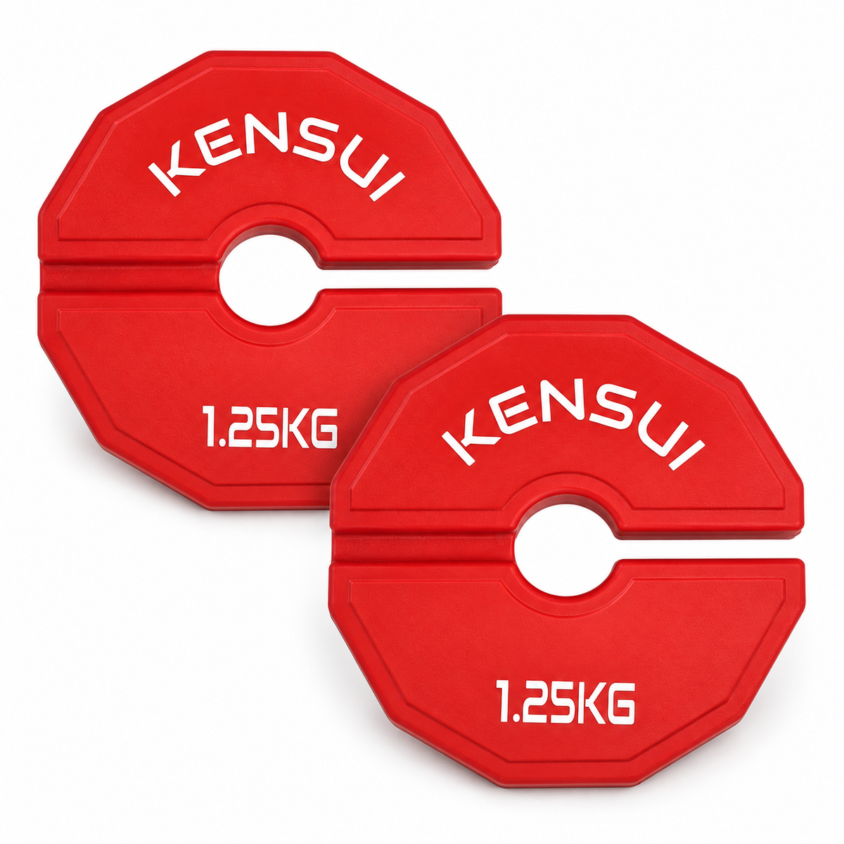 Kensui red 1.25 kg add-on change plates, pair