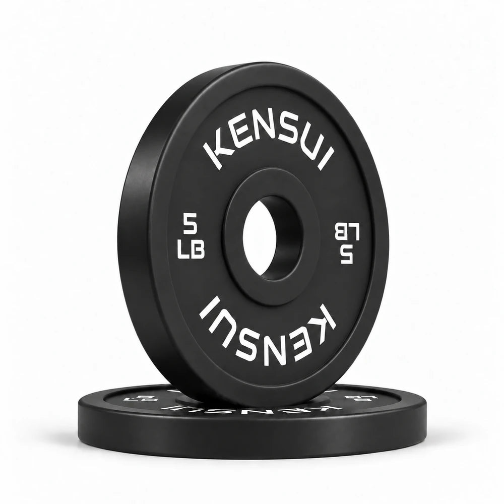 Kensui black 5 lb change plates, stacked pair