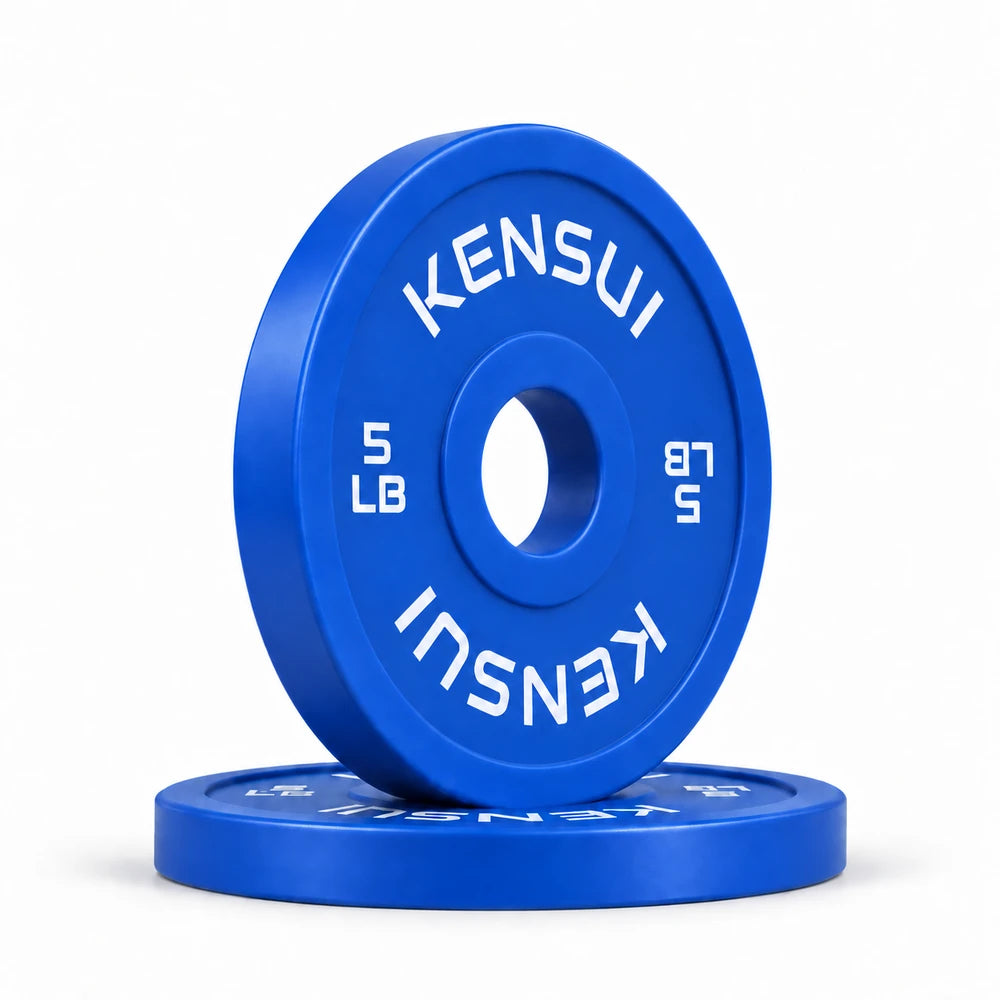 Kensui 5 lb blue color change plates, stacked pair