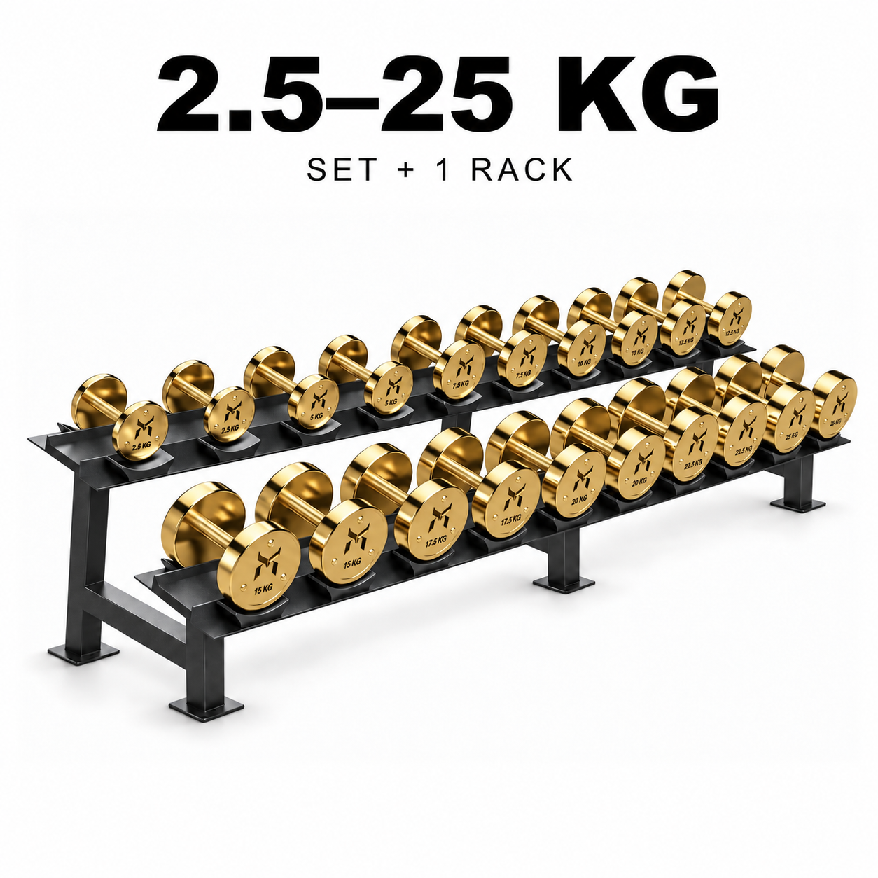 Calibrated Gold Dumbbells (KG)– Kensui