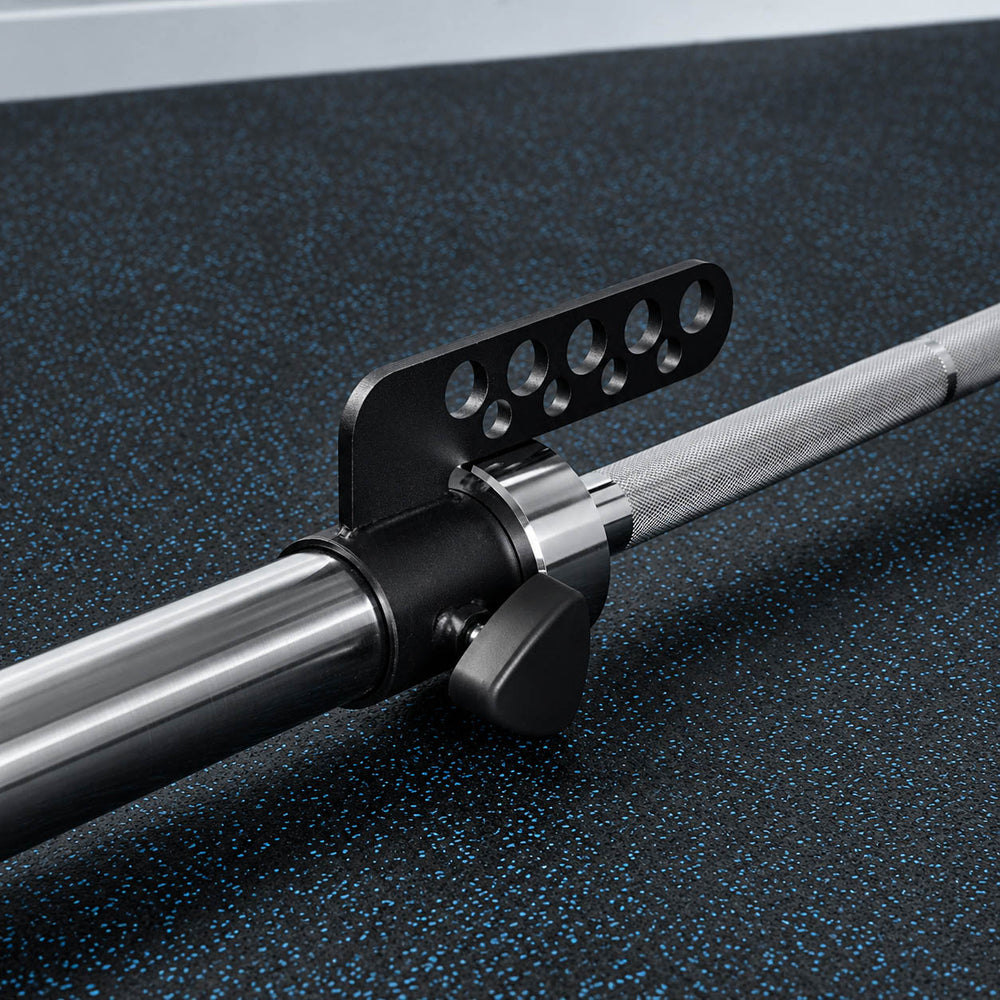 Mounting collar and attachment points on the landmine belt squat attachment