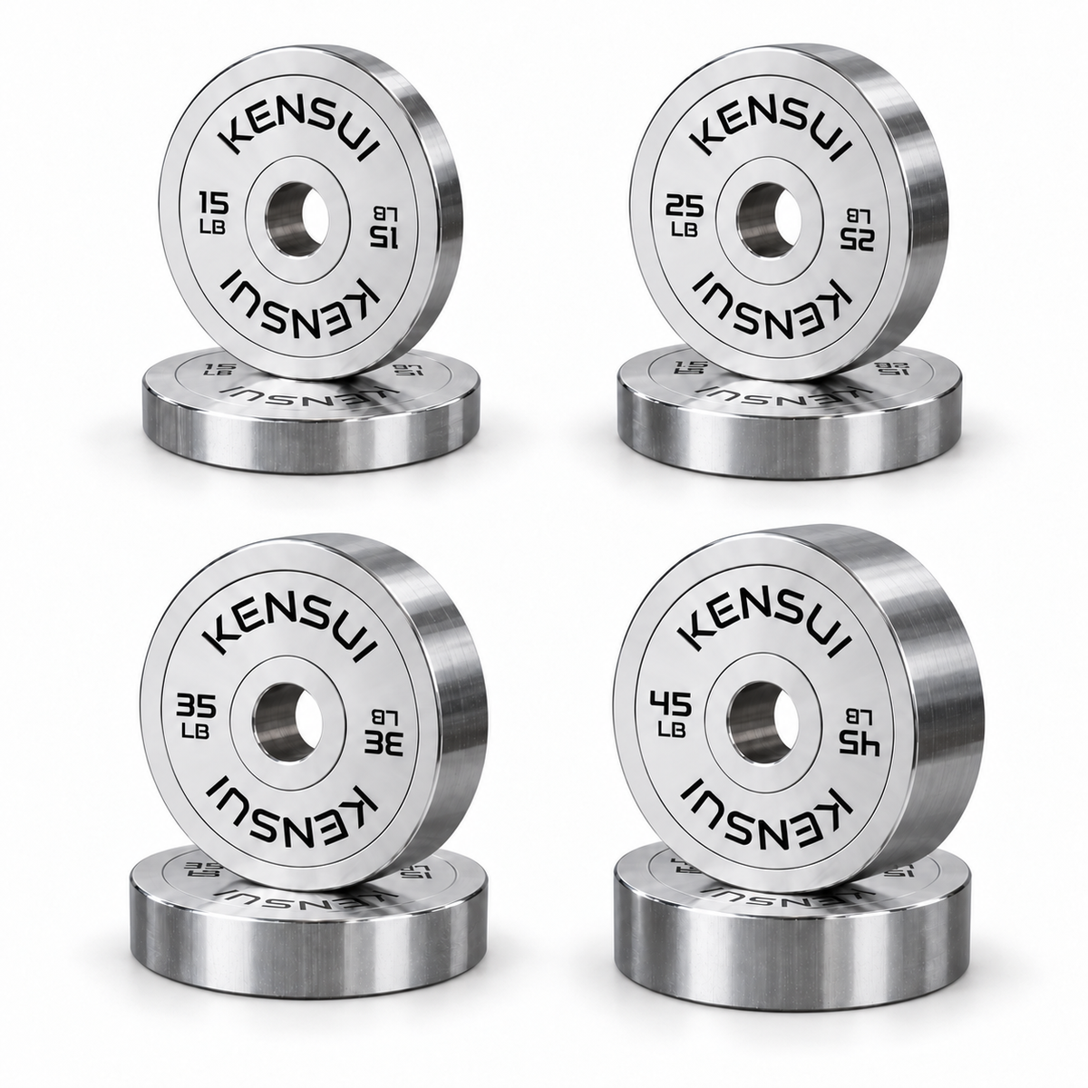 Kensui VersaPlates complete 240 lb bundle: four pairs with increasing thickness from 15 to 45 lb