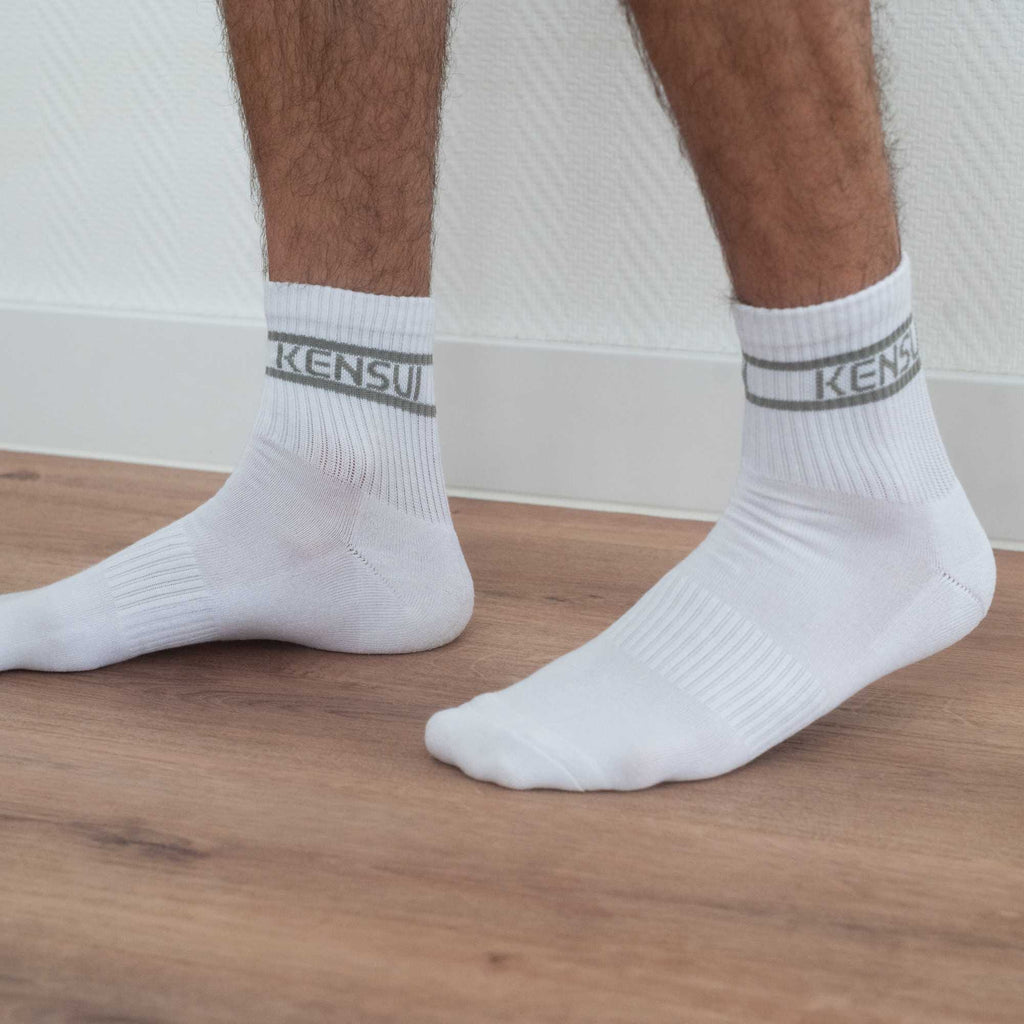 Gestreifte Bambus-Kniestrümpfe