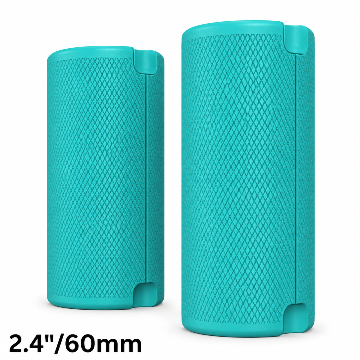 Popeyes 60mm teal PA6-GF30 grips with two joined halves