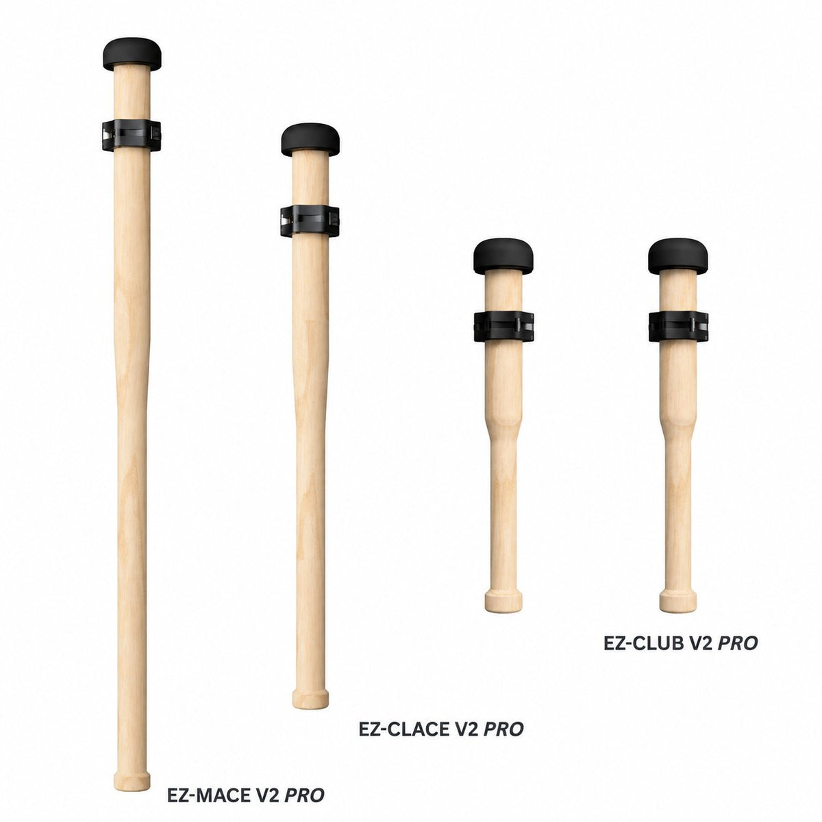 Kensui Barbarian Bundle PRO: wooden EZ-MACE, EZ-CLACE and pair of EZ-CLUBS, without weight plates