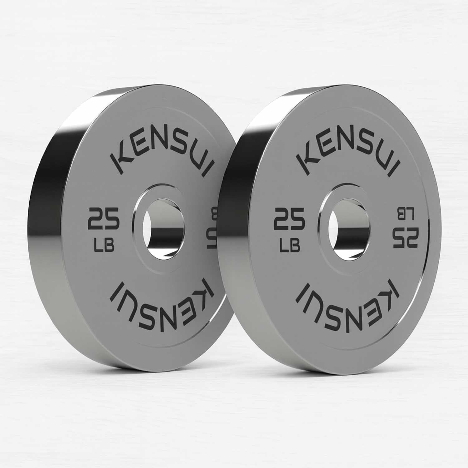 バーサプレート™ コンパクトオリンピック用重り | 230mm クローム– Kensui