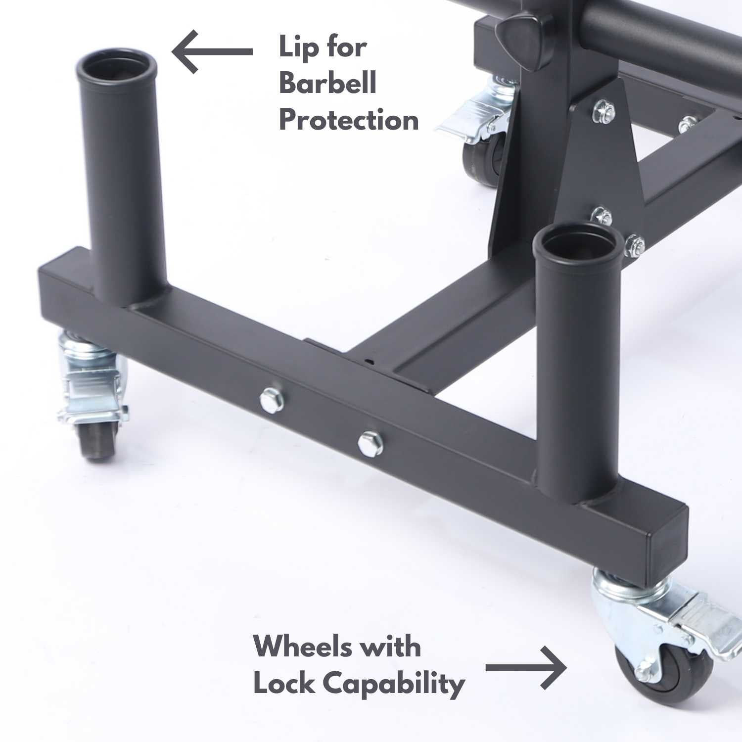 Locking caster wheels detail