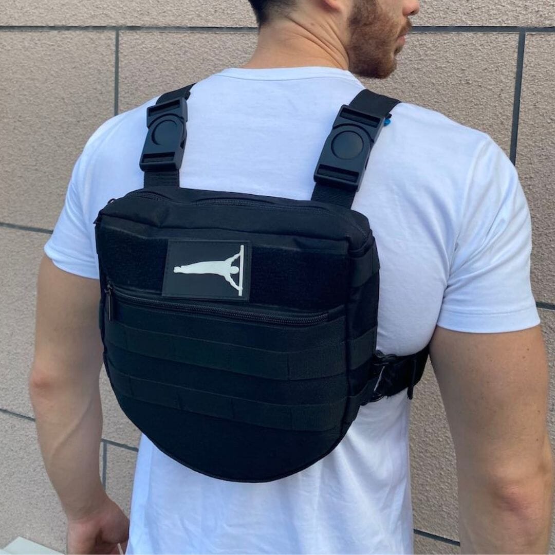 Bolsa táctica para el pecho con anillos de gimnasio