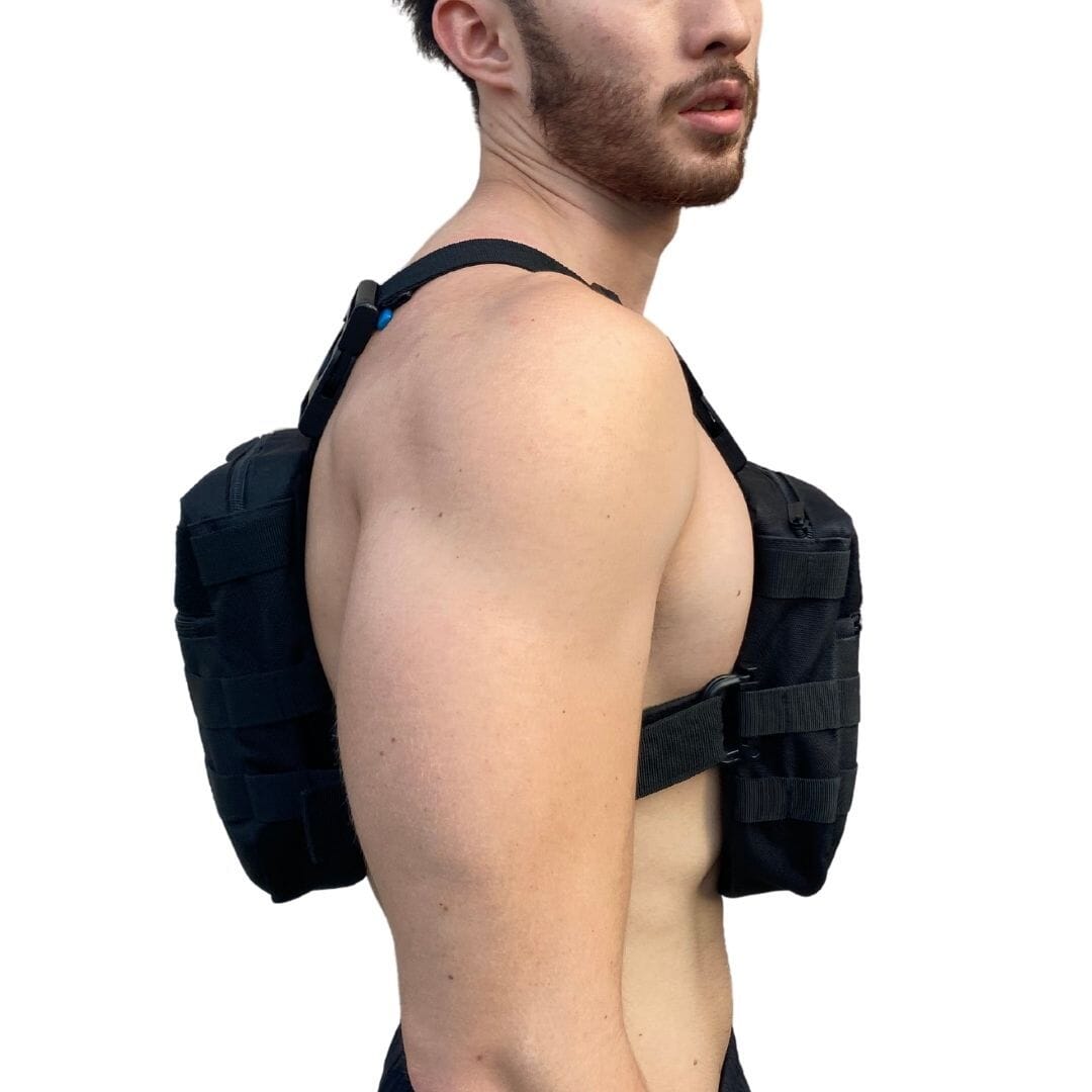 Bolsa táctica para el pecho con anillos de gimnasio