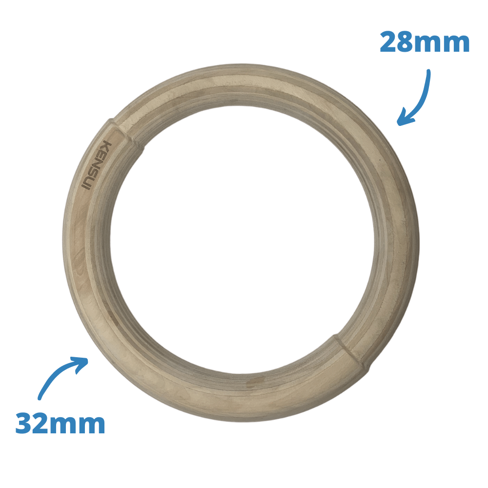 gymnastic rings with dual thickness