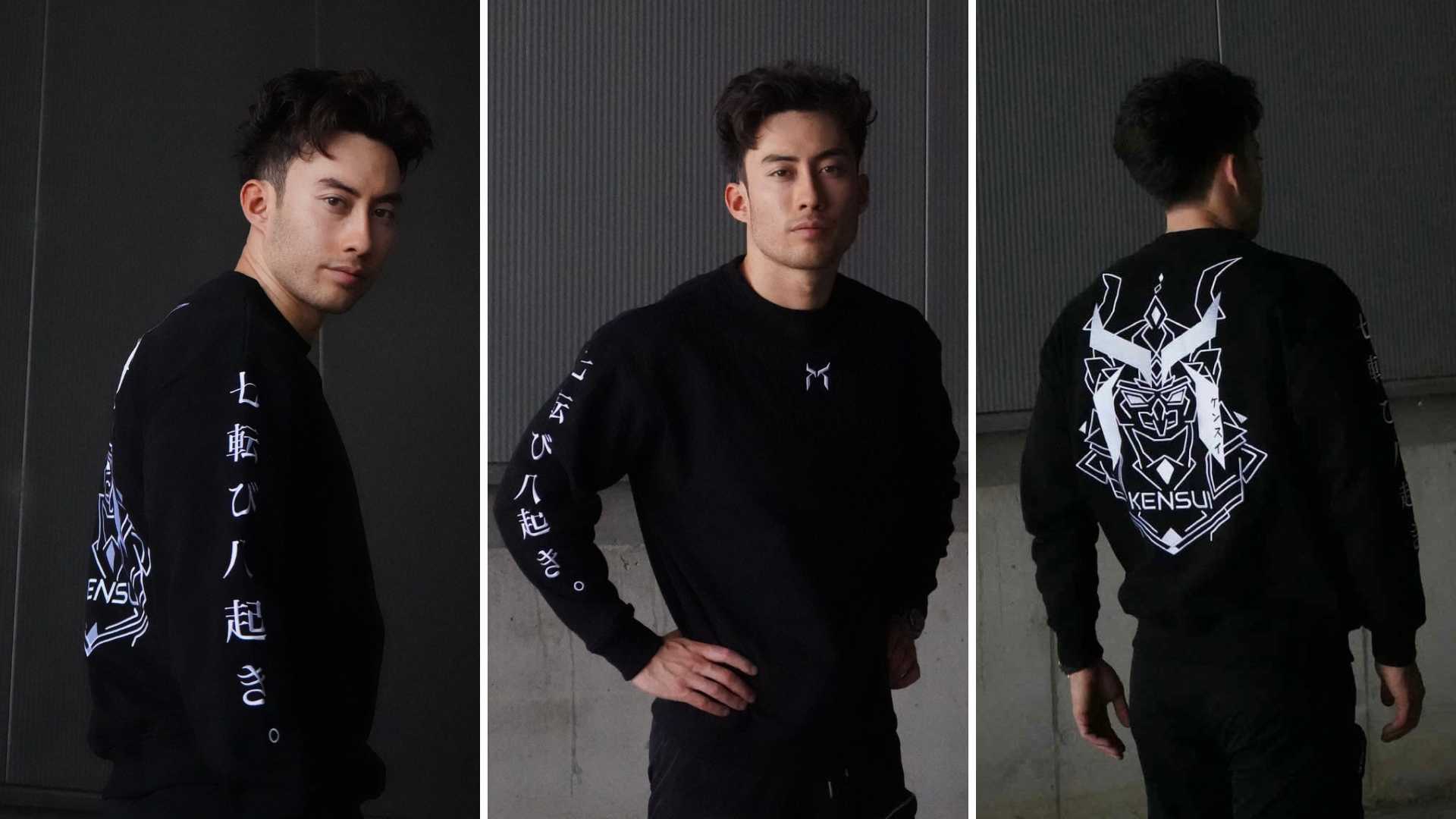 Oversized Samurai Crewneck — fully embroidered design