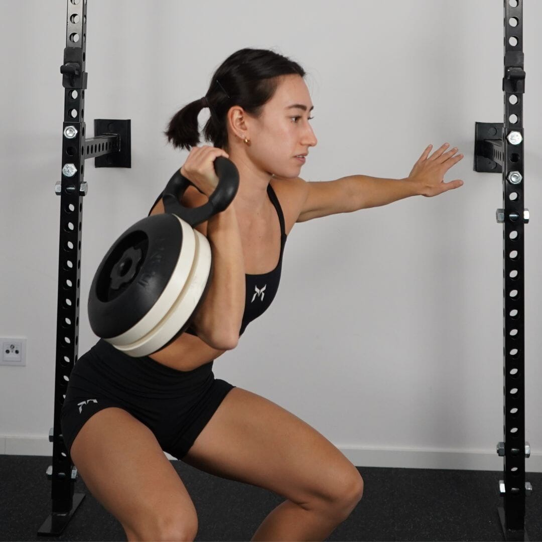 Goblet Squats with EZ-BELL