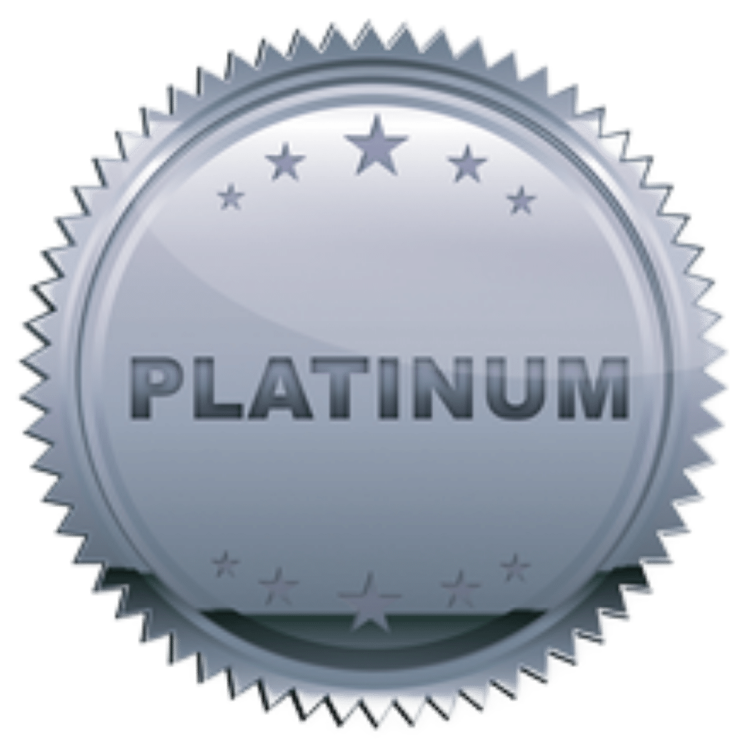 Platinum affiliate tier badge.