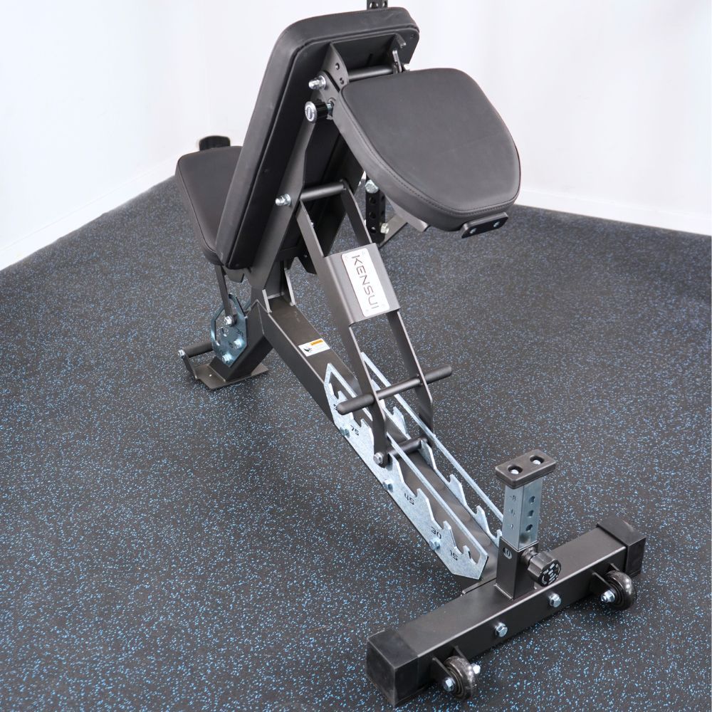 Adjustable Kensui bench with its backrest raised.